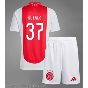 Ajax Josip Sutalo #37 Hjemmebanetrøje Børn 2024-25 Kortærmet (+ Korte bukser)